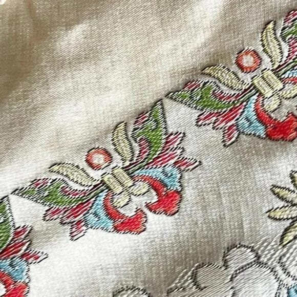 Asian Brocade Wall Art – Framed Brocade Textile in Silk Blend, Panel for Home De - Picture 6 of 9